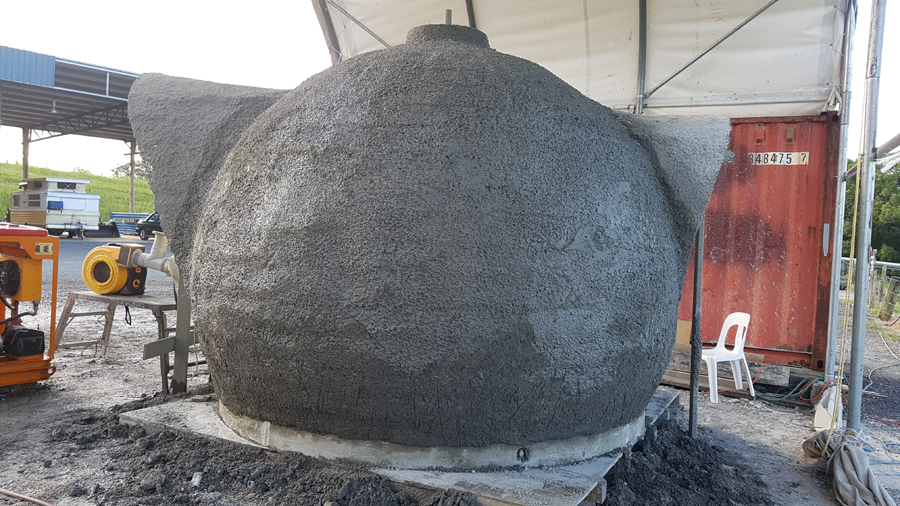 3.0m student built airform dome