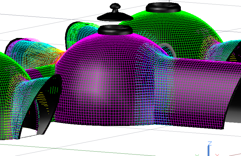 Wireframe of Domeshells multi-dome home