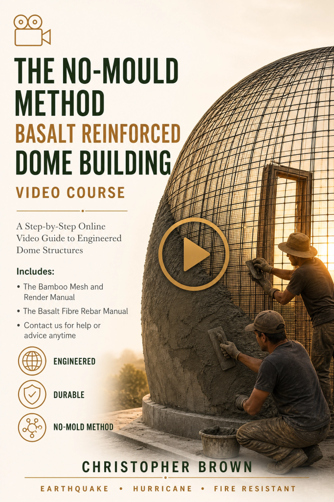 basalt reinforced dome building video manual cover